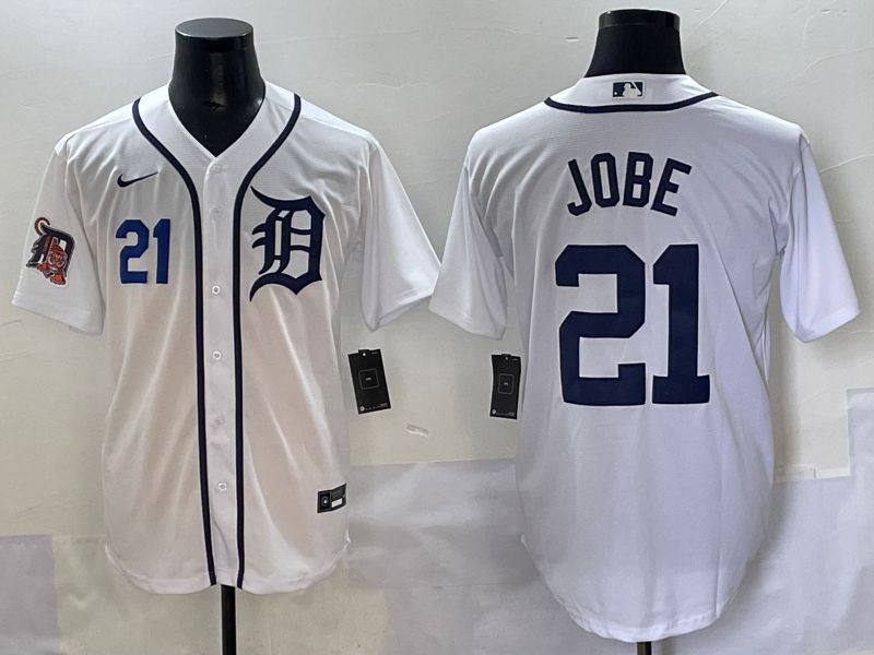 Men 2025 Detroit Tigers #21 Jobe White Game Nike MLB Jersey style 6